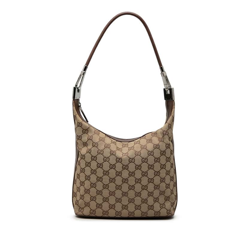 Gucci GG Canvas Shoulder Bag Beige Good condition - Front View