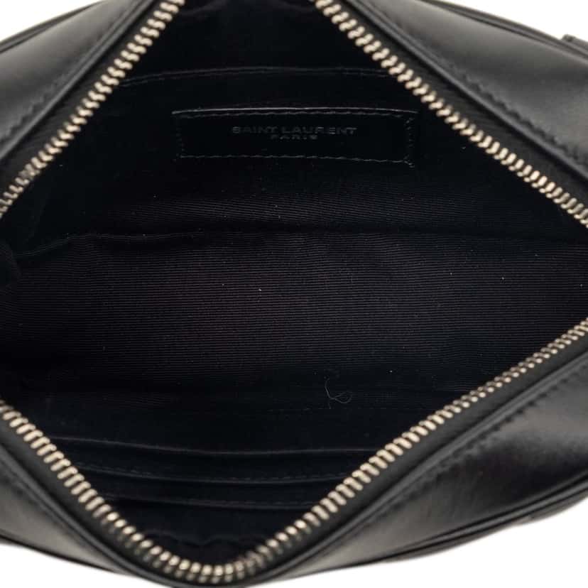 Saint Laurent Chevron Calfskin Monogram Tassel Lou Belt Bag Black Leather Very good condition - Model View