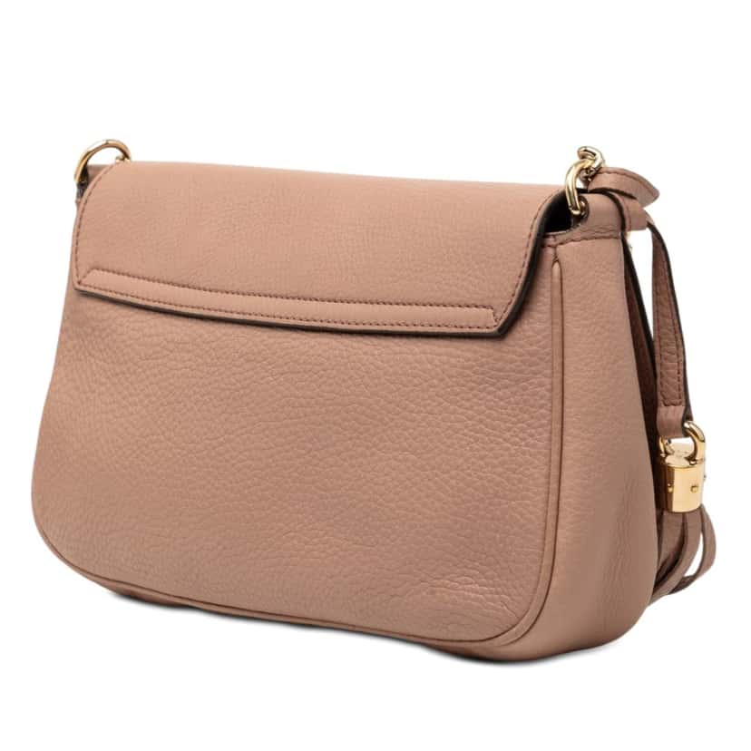 Gucci Medium Calfskin Soho Chain Flap Crossbody Brown Leather Very good condition - Back View