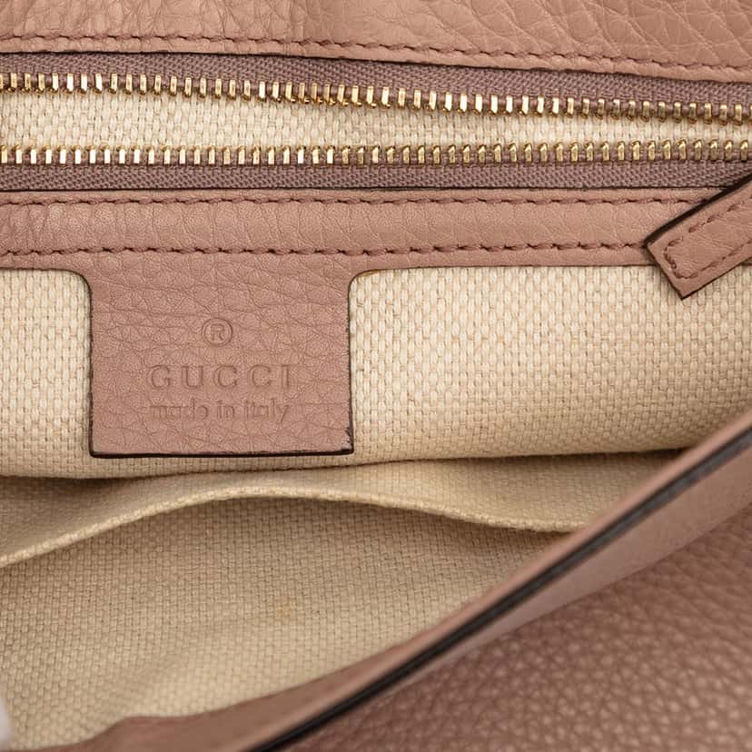 Gucci Medium Calfskin Soho Chain Flap Crossbody Brown Leather Very good condition - Box View