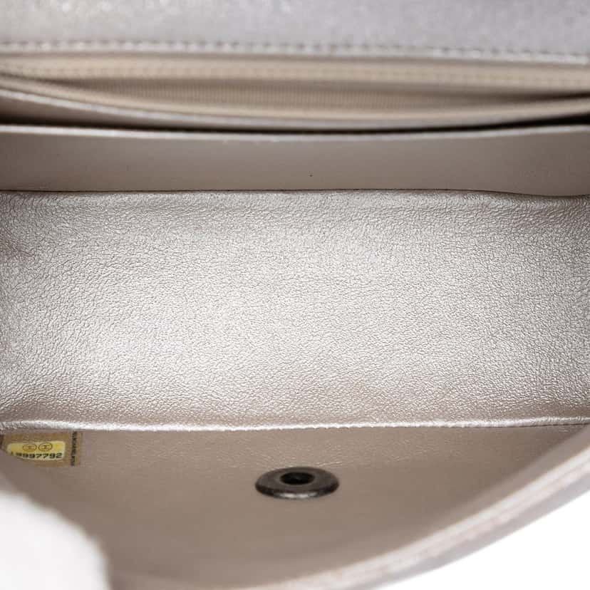 Chanel Mini Square Classic Metallic Lambskin Single Flap Brown Leather Very good condition - Model View