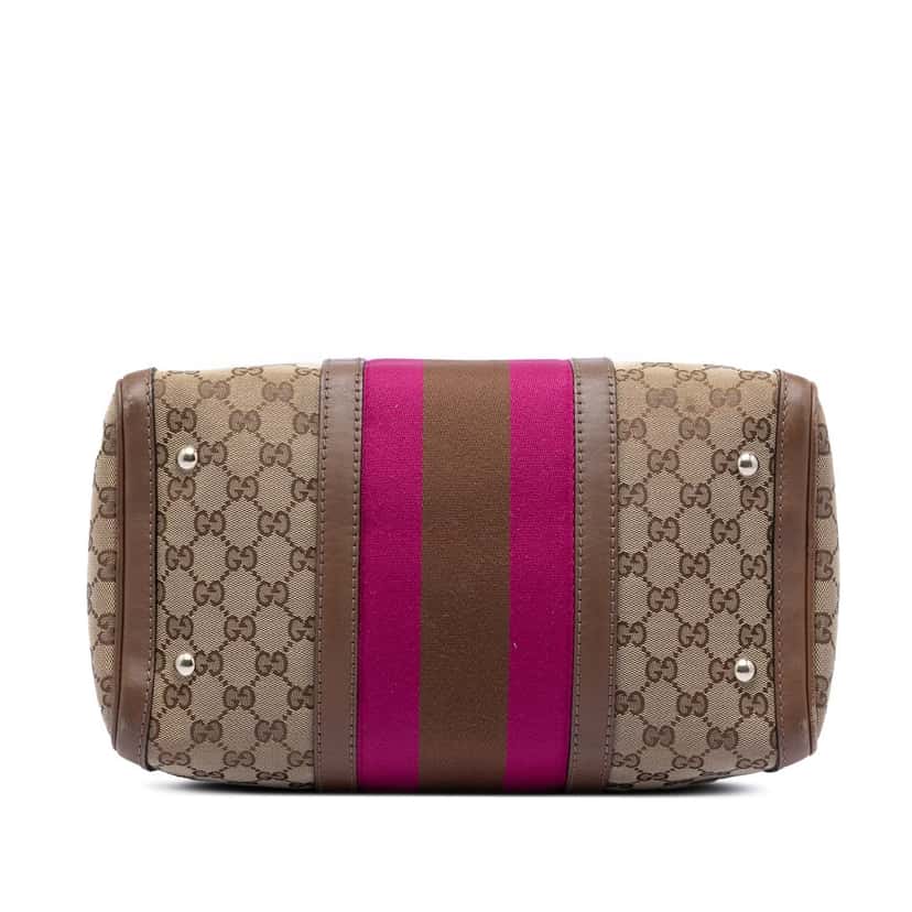 Gucci Medium GG Canvas Web Joy Boston Bag Beige Very good condition - Inside View