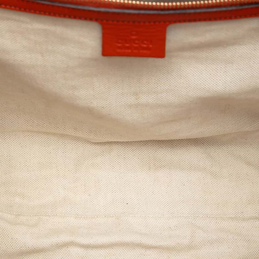 Gucci Large Guccissima Emily Shoulder Bag Orange Leather Very good condition - Model View