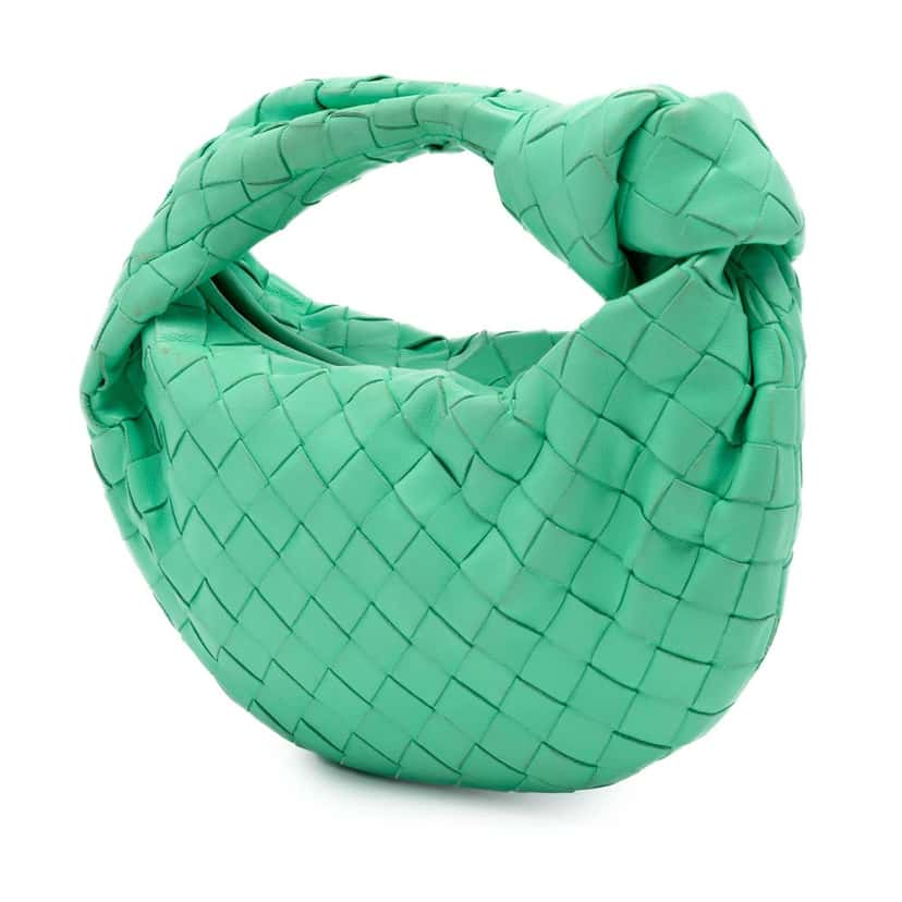 Bottega Veneta Mini Nappa Intrecciato Jodie Green Leather Very good condition - Back View