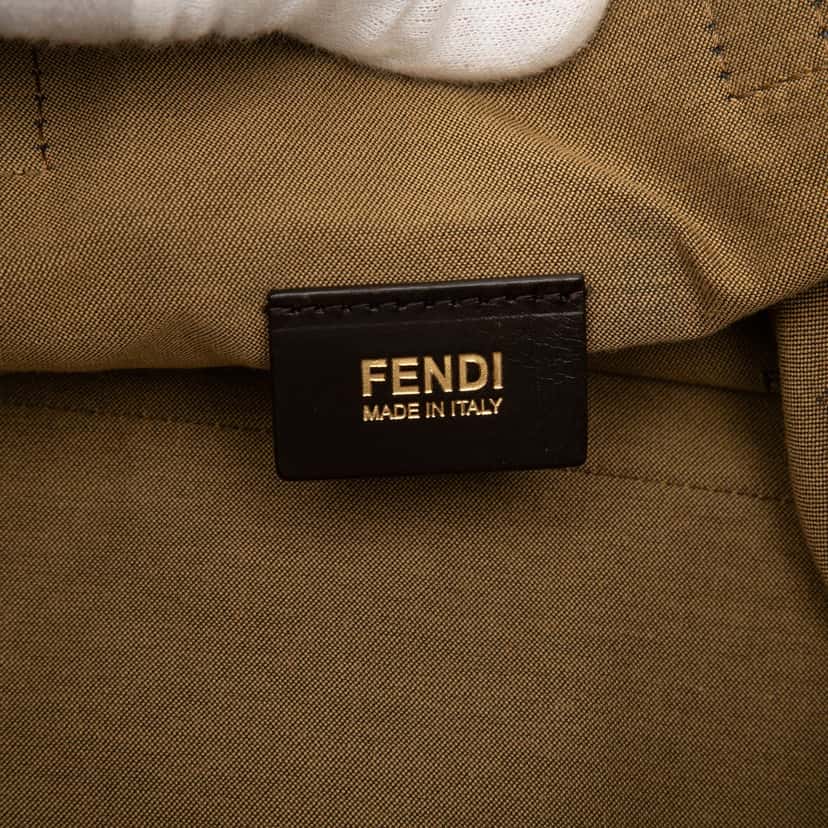 Fendi Leopard Print Canvas Tote Brown Very good condition - Box View