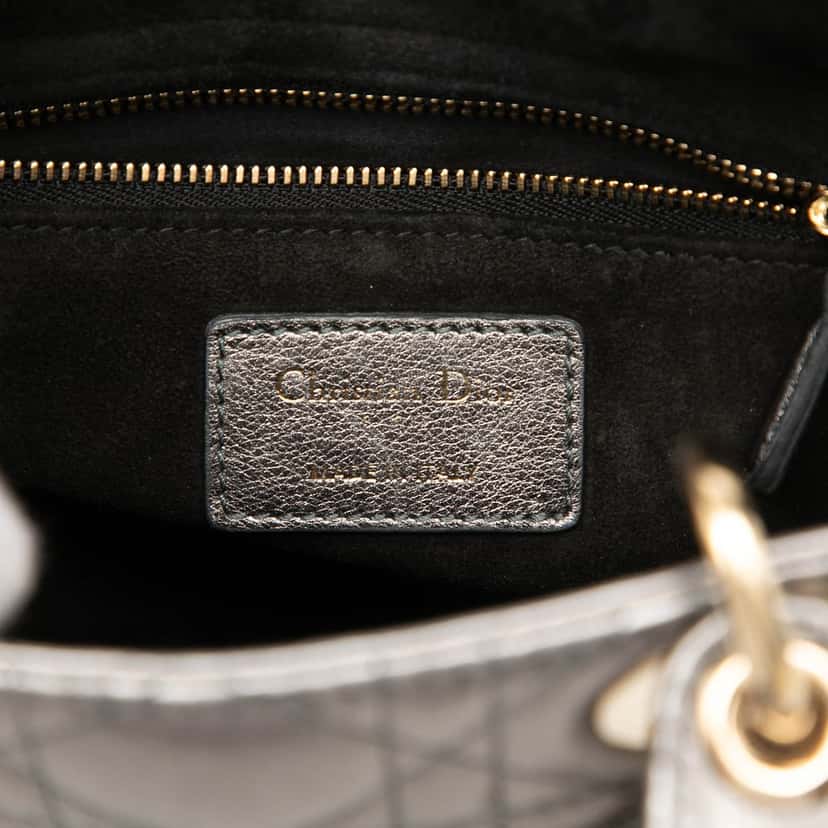 Dior Small Metallic Lambskin Cannage My ABCDior Lady Dior Other Leather Very good condition - Box View