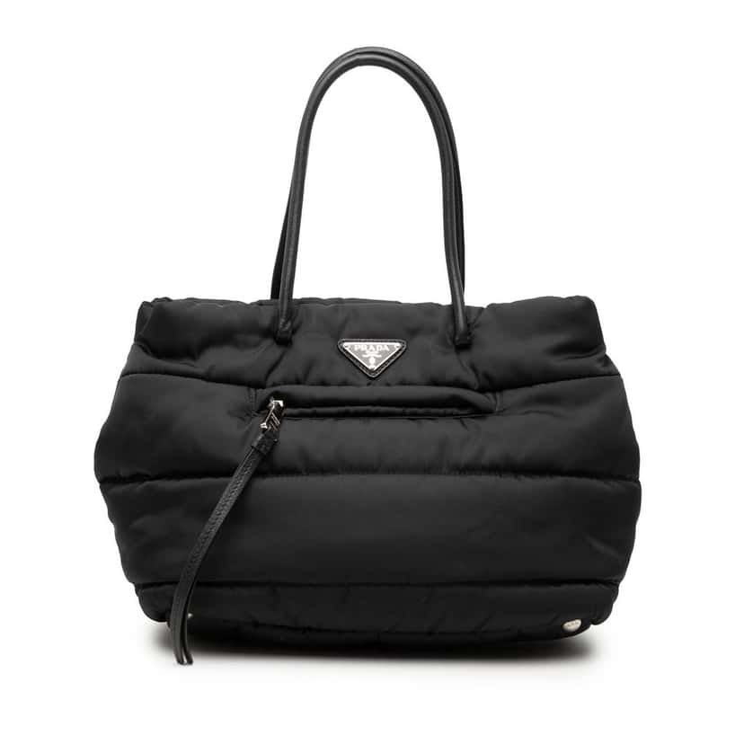 Prada Tessuto Bomber Tote Black Good condition - Front View