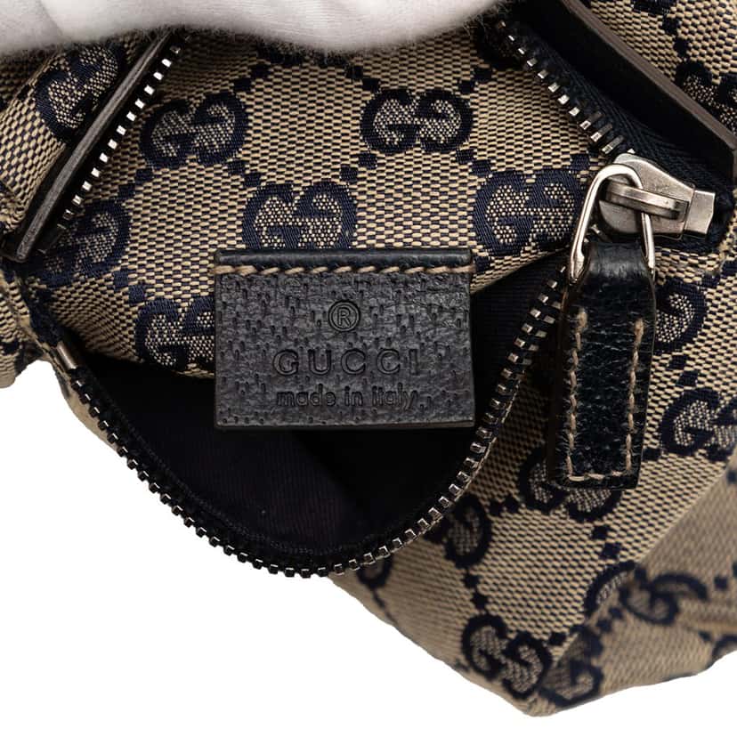 Gucci GG Canvas Web Double Pocket Belt Bag Beige Very good condition - Box View
