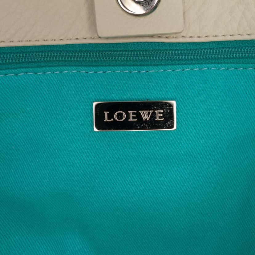LOEWE Leather Fusta 30 Tote Beige Leather Very good condition - Box View