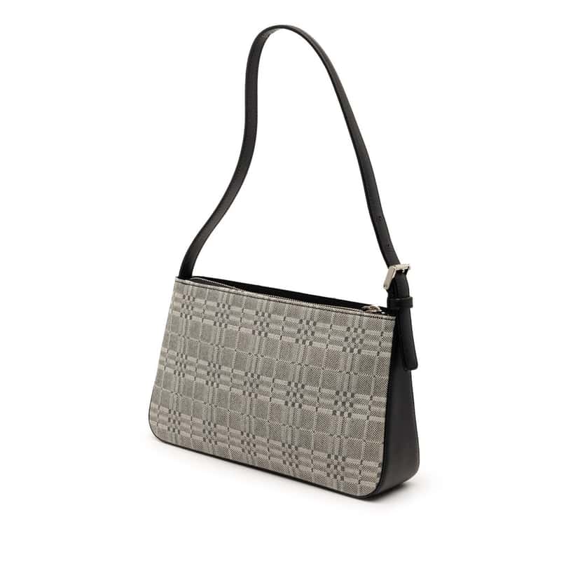 Burberry Tonal Check Canvas Shoulder Bag Other Never worn, with tag - Back View