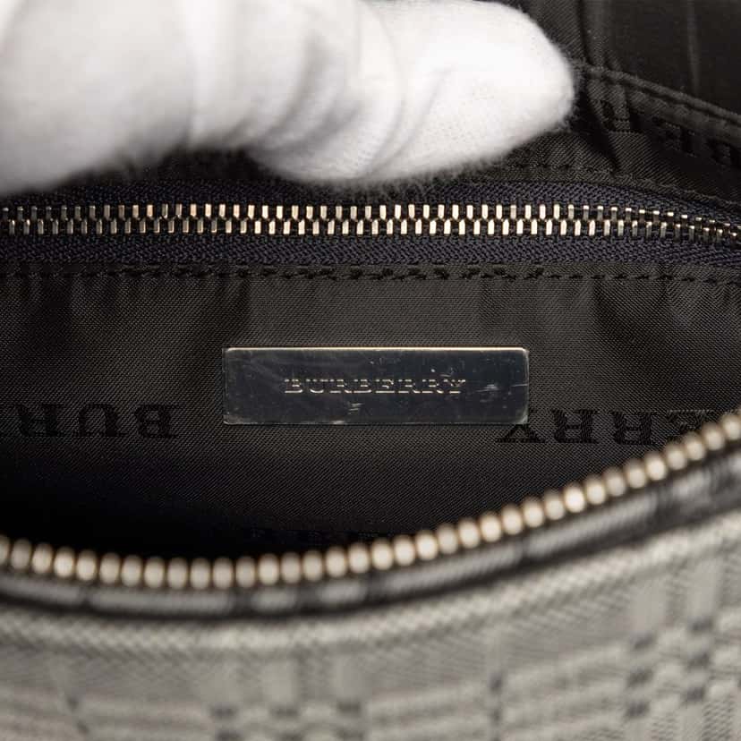 Burberry Tonal Check Canvas Shoulder Bag Other Never worn, with tag - Box View