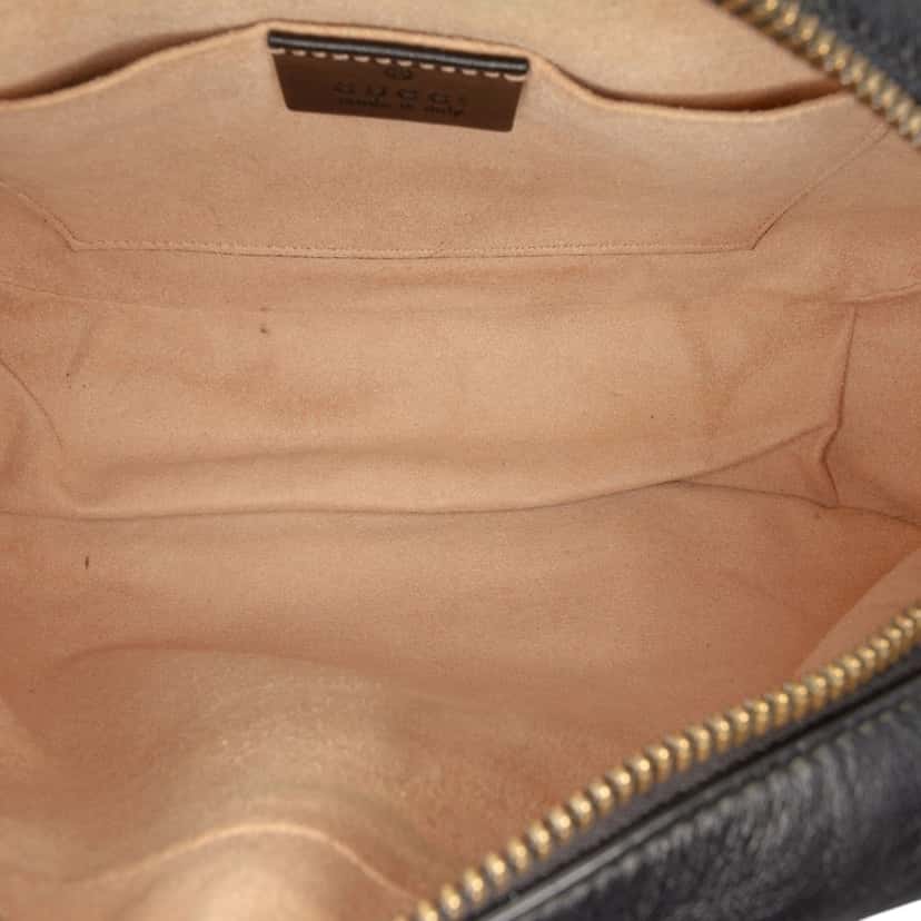 Gucci Small GG Marmont Matelasse Leather Crossbody Black Leather Very good condition - Model View