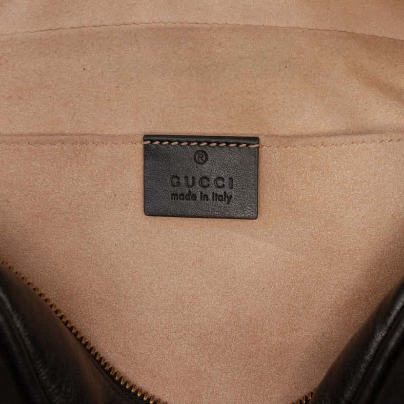 Gucci Small GG Marmont Matelasse Leather Crossbody Black Leather Very good condition - Box View