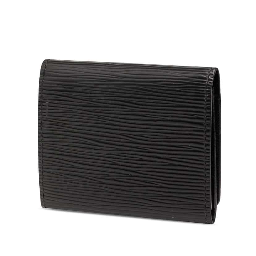Louis Vuitton Epi Envelope Business Card Holder Black Leather Very good condition - Back View