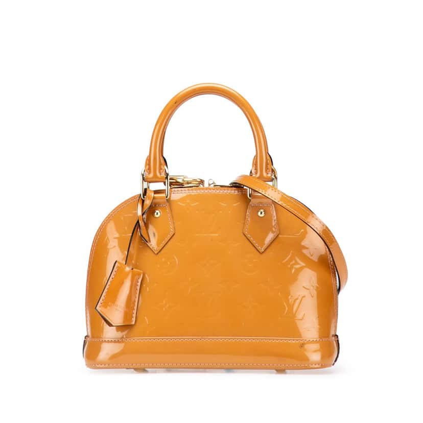 Louis Vuitton Monogram Vernis Alma BB Brown Leather Very good condition - Front View