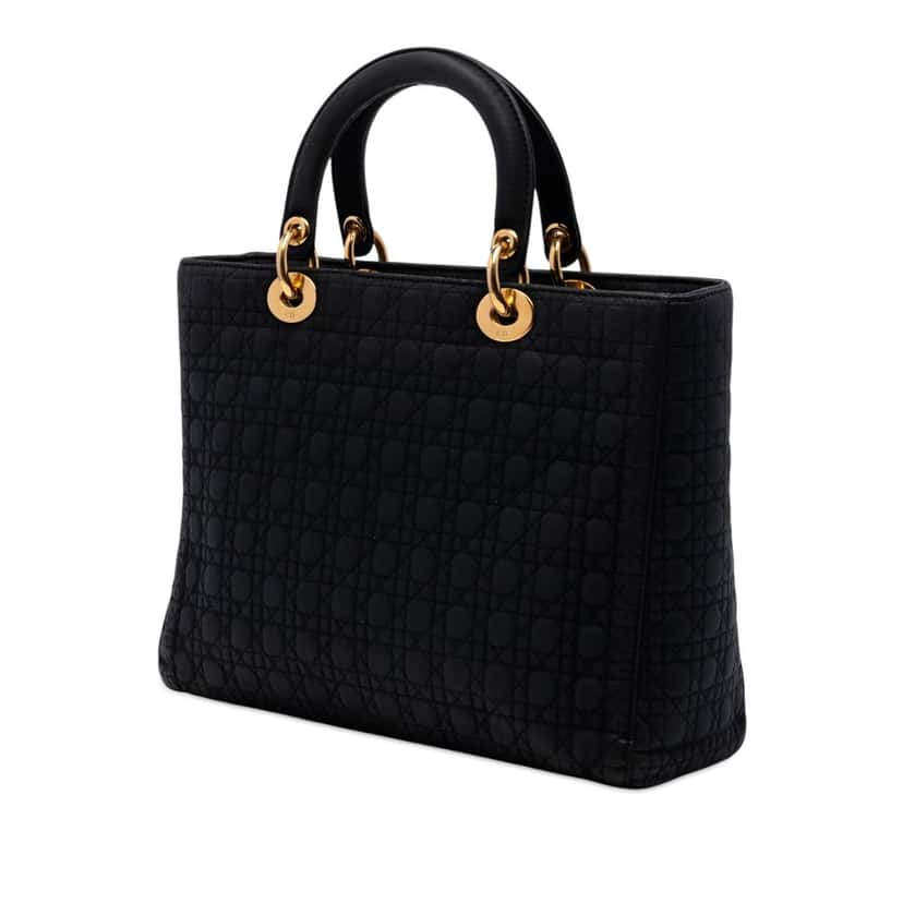 Dior Large Nylon Microcannage Lady Dior Black Very good condition - Back View