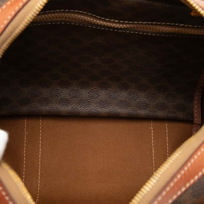 Celine Macadam Coated Canvas Boston Bag Brown Good condition - Model View
