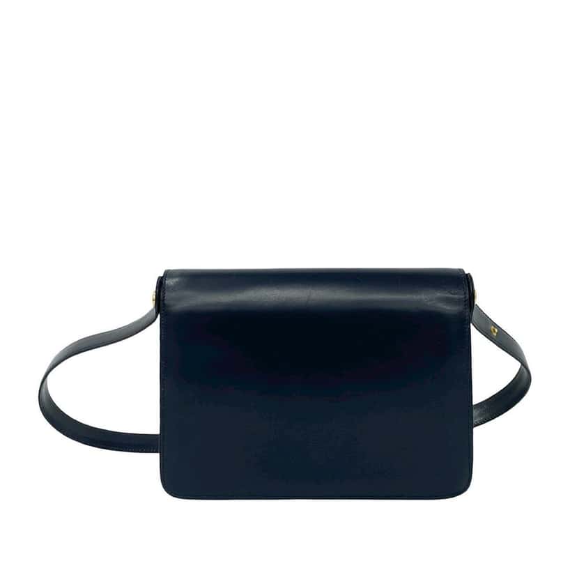 Gucci Calfskin Horsebit Crossbody Blue Leather Very good condition - Back View
