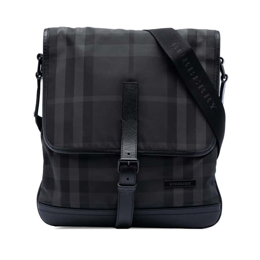 Burberry Smoke Check Nylon Messenger Bag Other Very good condition - Front View