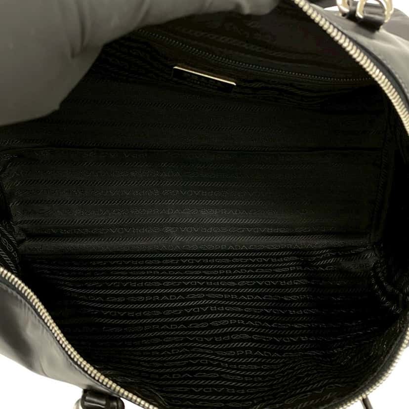 Prada Soft Calf Boston Bag Black Leather Very good condition - Inside View