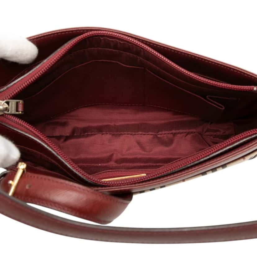 Burberry House Check Canvas Shoulder Bag Beige Very good condition - Model View