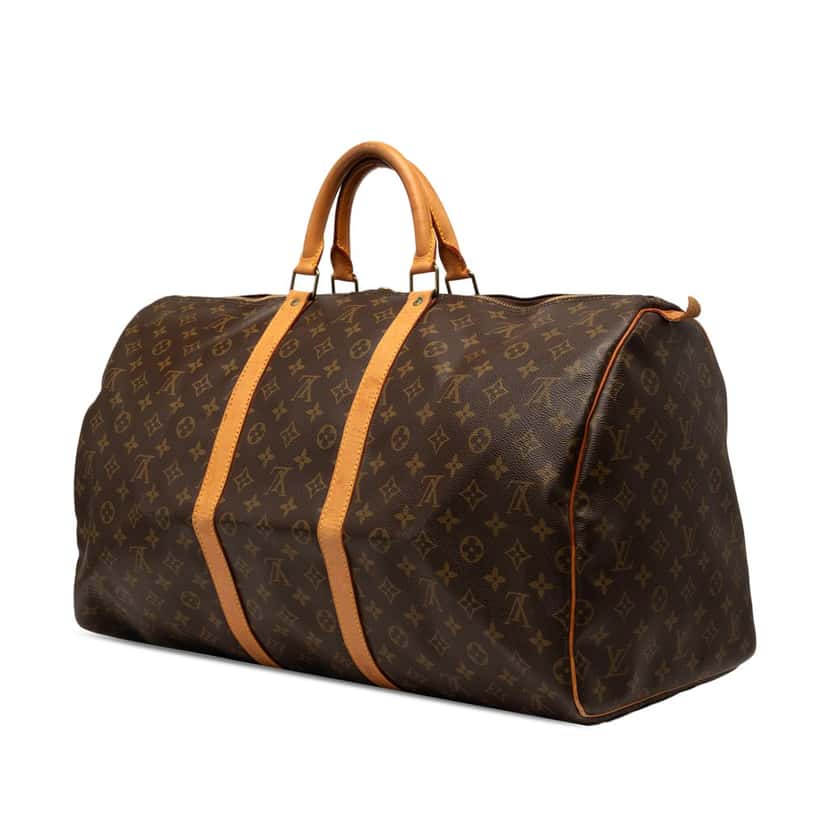 Louis Vuitton Monogram Keepall 55 Brown Good condition - Back View