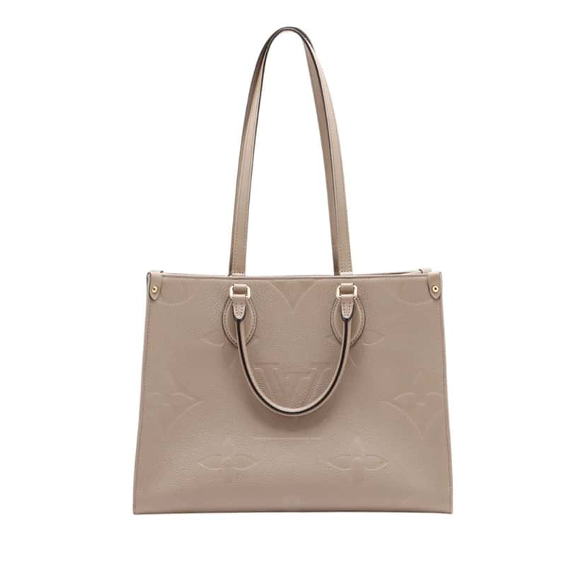 Louis Vuitton Monogram Empreinte OnTheGo MM Beige Leather Very good condition - Front View