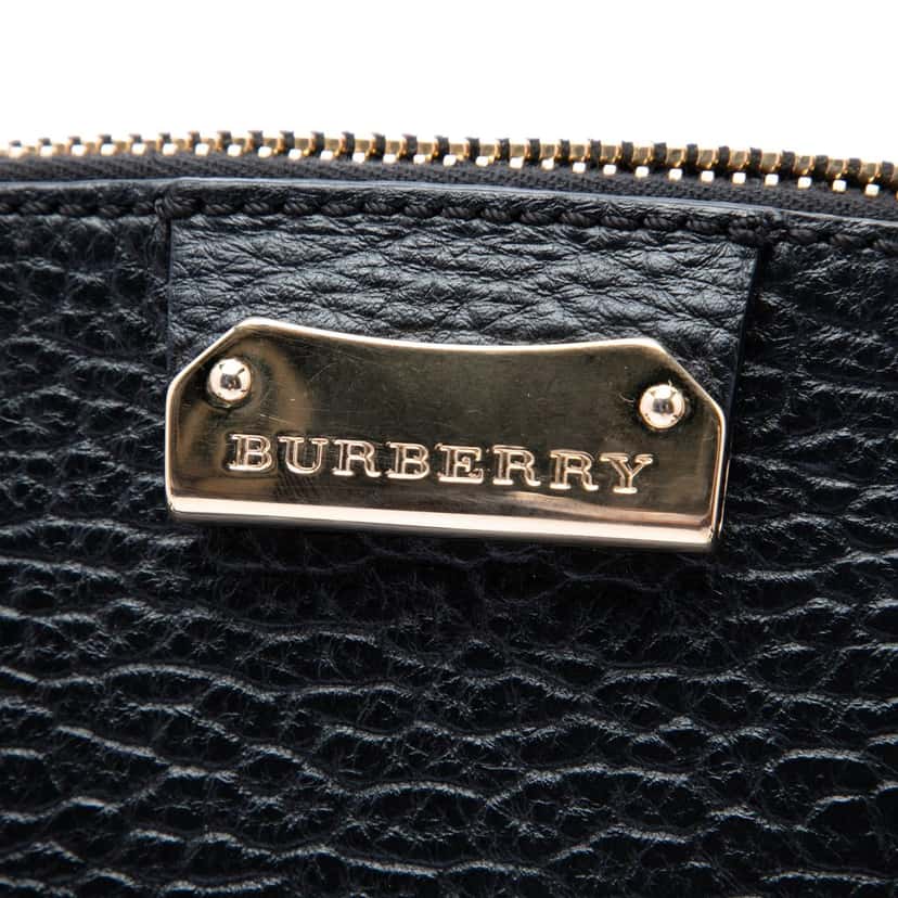 Burberry Large Grained Calfskin Heritage Orchard Bowling Bag Black Leather Very good condition - Box View