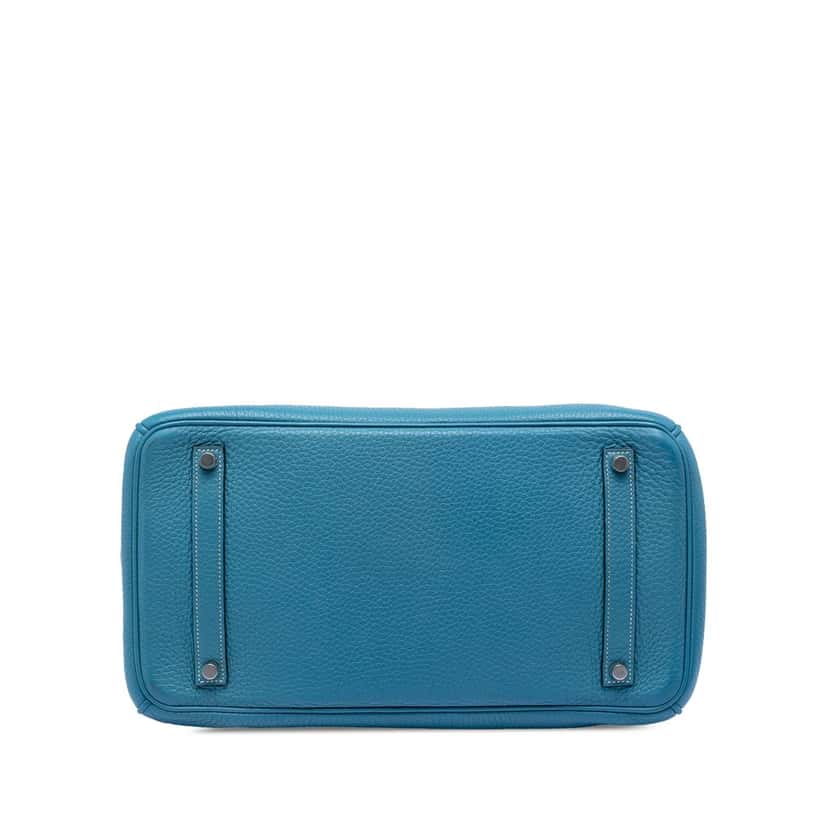 Hermès Togo Birkin Retourne 35 Blue Leather Very good condition - Inside View