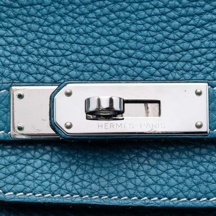 Hermès Togo Birkin Retourne 35 Blue Leather Very good condition - Box View
