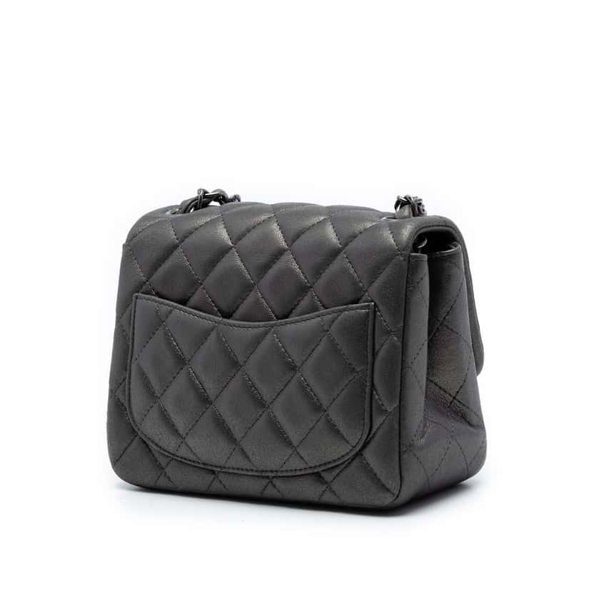 Chanel Mini Square Classic Lambskin Single Flap Other Leather Very good condition - Back View