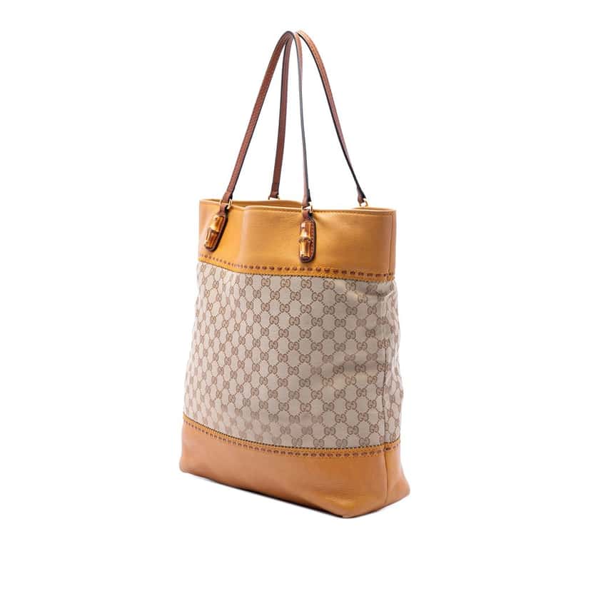 Gucci Large GG Canvas Laidback Crafty Tote Beige Very good condition - Back View