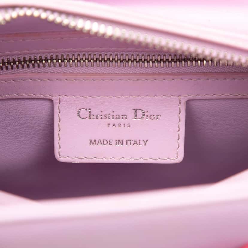 Dior Medium Calfskin Pockets Lady Dior Pink Leather Very good condition - Box View