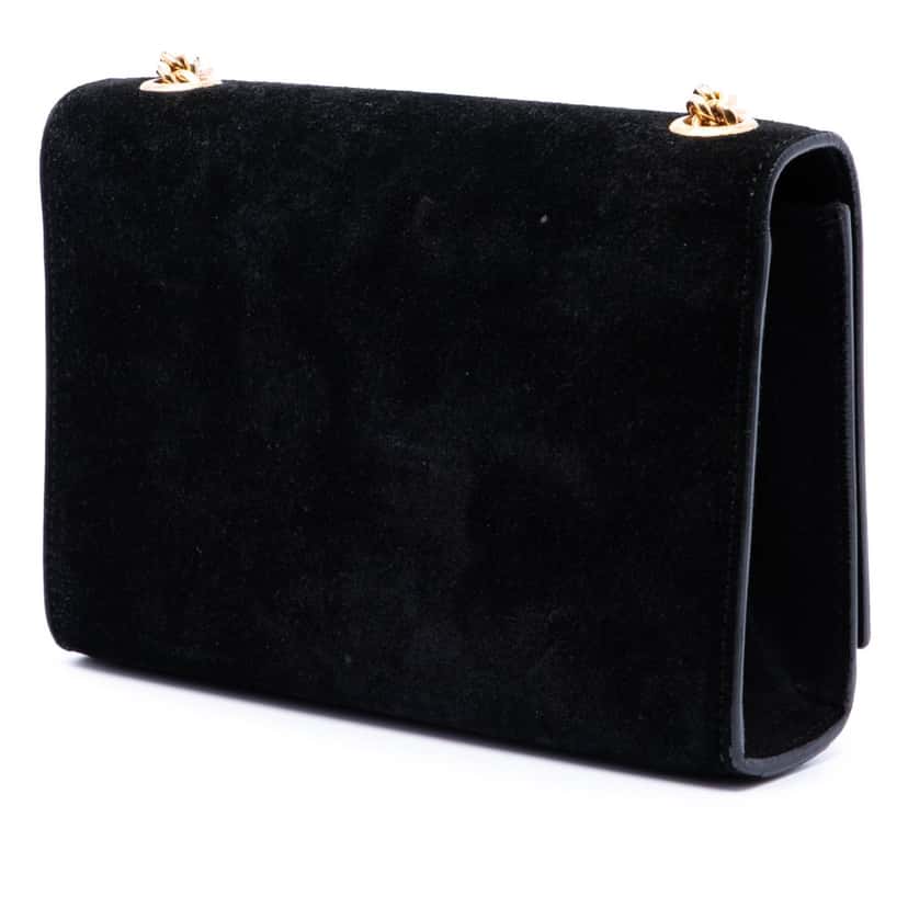 Saint Laurent Small Suede Monogram Kate Tassel Crossbody Black Leather Very good condition - Back View