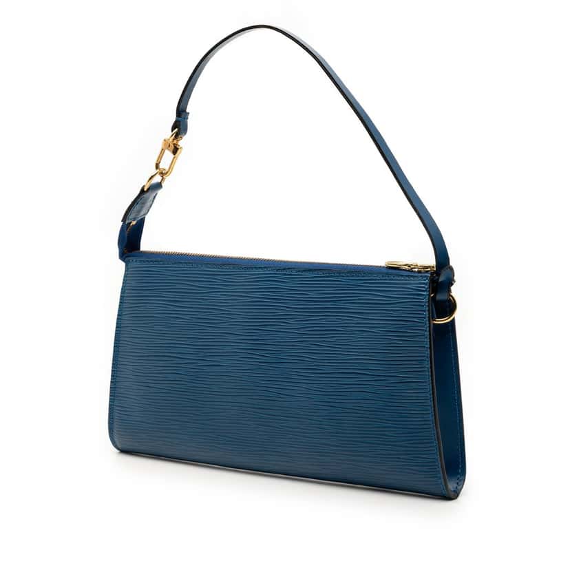 Louis Vuitton Epi Pochette Accessoires Blue Leather Very good condition - Back View