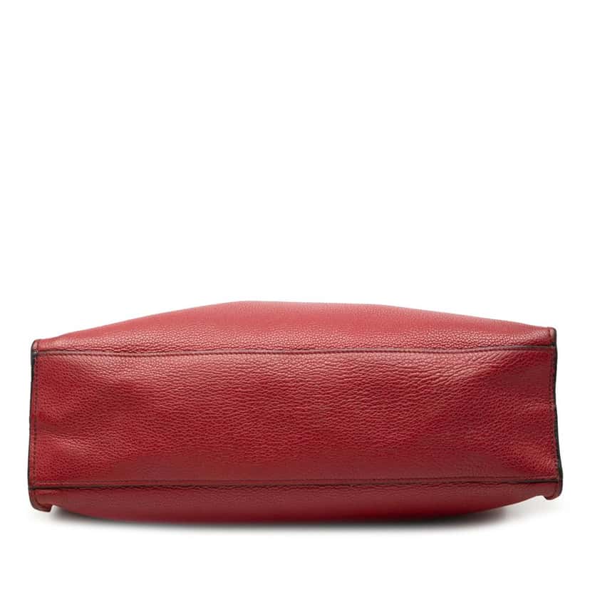 Prada Vitello Daino Convertible Shopper Tote Red Leather Very good condition - Inside View