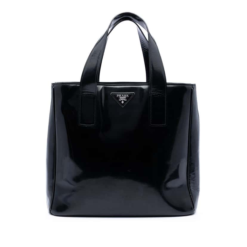 Prada Spazzolato Leather Tote Black Leather Very good condition - Front View