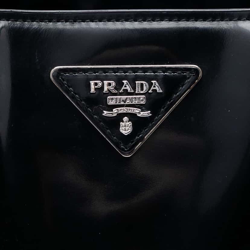Prada Spazzolato Leather Tote Black Leather Very good condition - Box View
