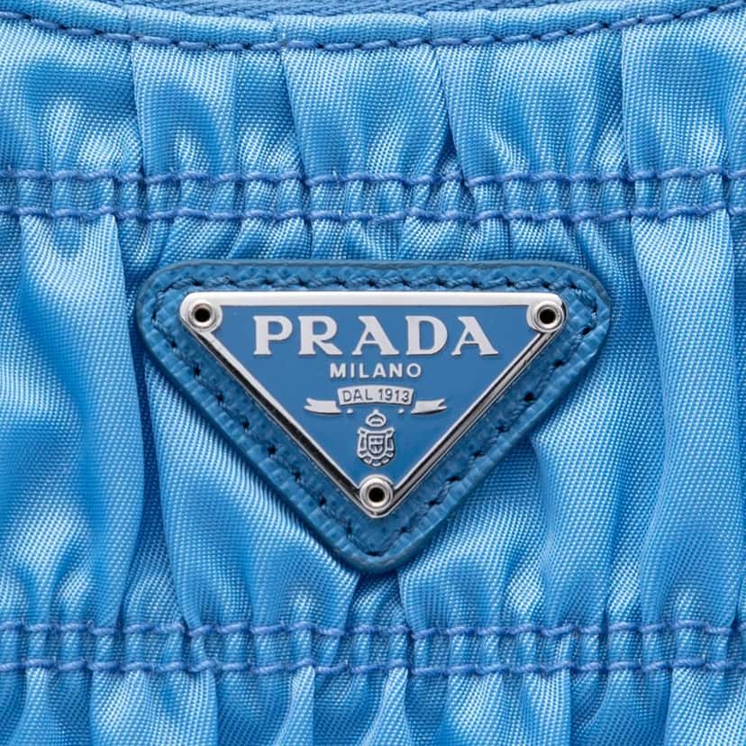 Prada Tessuto Gaufre Re Edition Shoulder Bag Blue Very good condition - Box View
