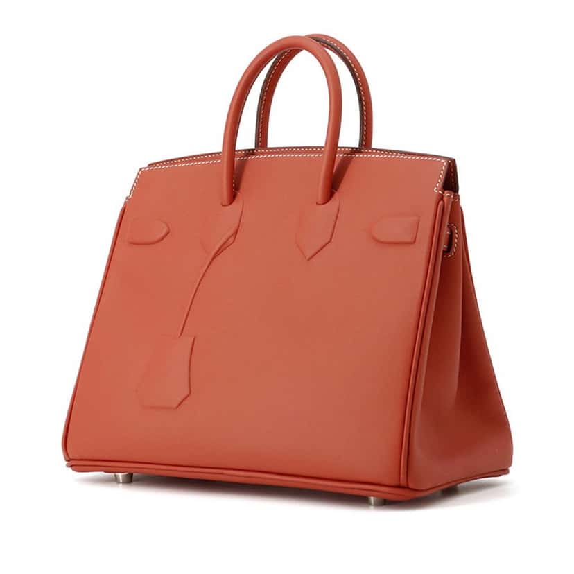 Hermès Swift Birkin Shadow Retourne 25 Orange Leather Very good condition - Back View
