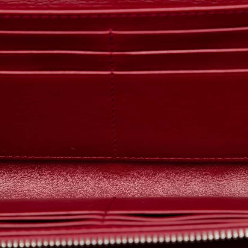 Dior Patent Cannage Lady Dior Wallet On Chain Red Leather Very good condition - Model View