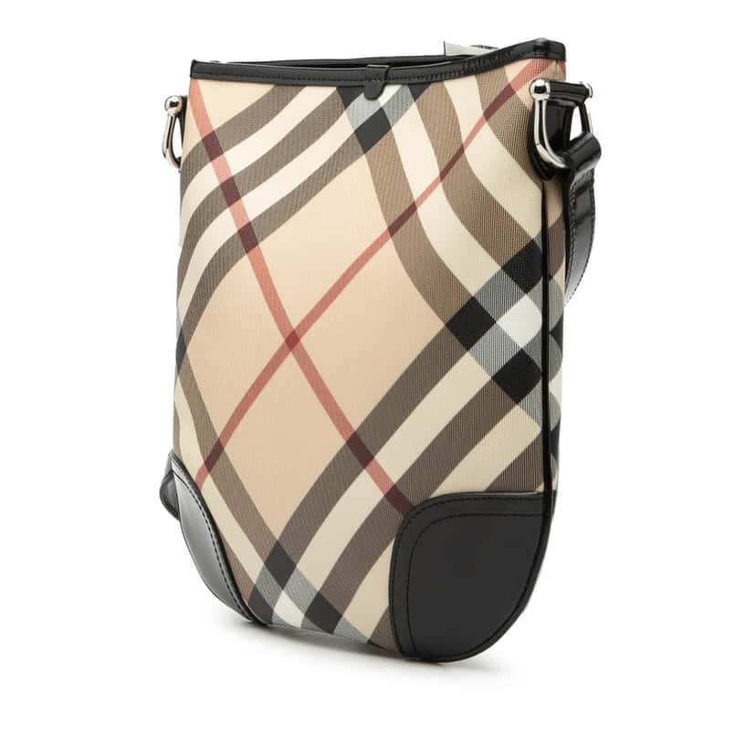 Burberry Supernova Check Coated Canvas Dryden Crossbody Beige Very good condition - Back View