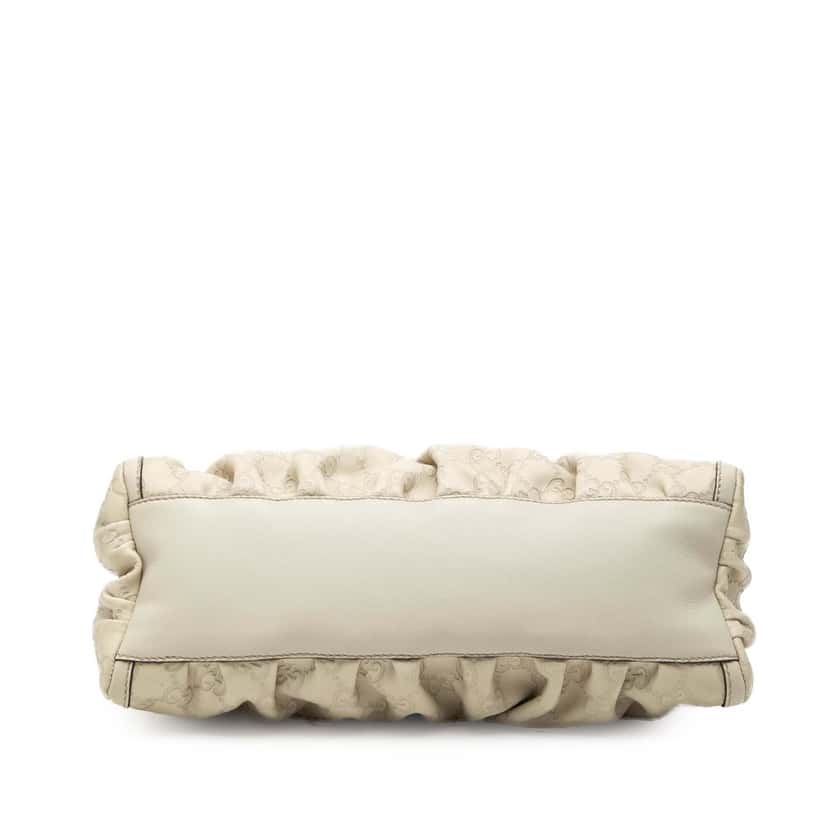 Gucci Guccissima Abbey D Ring Handbag White Leather Very good condition - Inside View