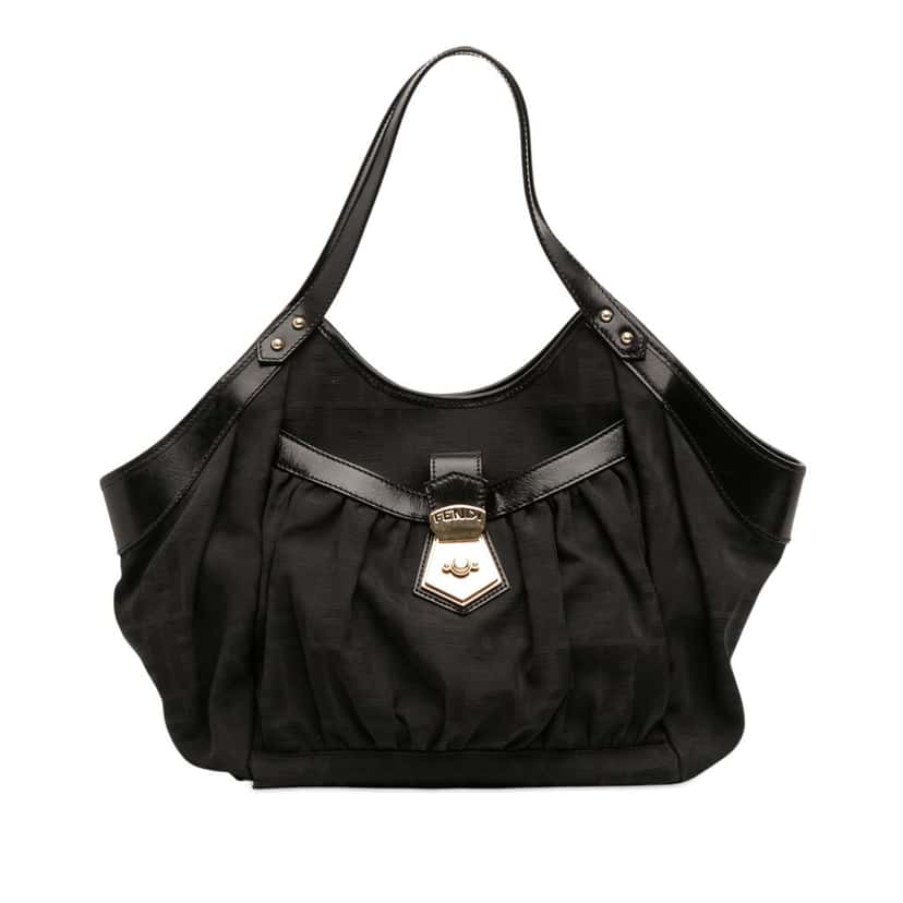 Fendi Zucca Canvas Chef Tote Black Very good condition - Front View