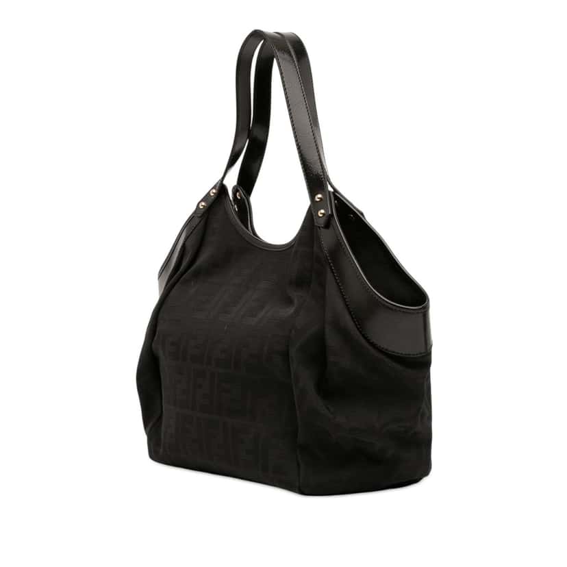 Fendi Zucca Canvas Chef Tote Black Very good condition - Back View