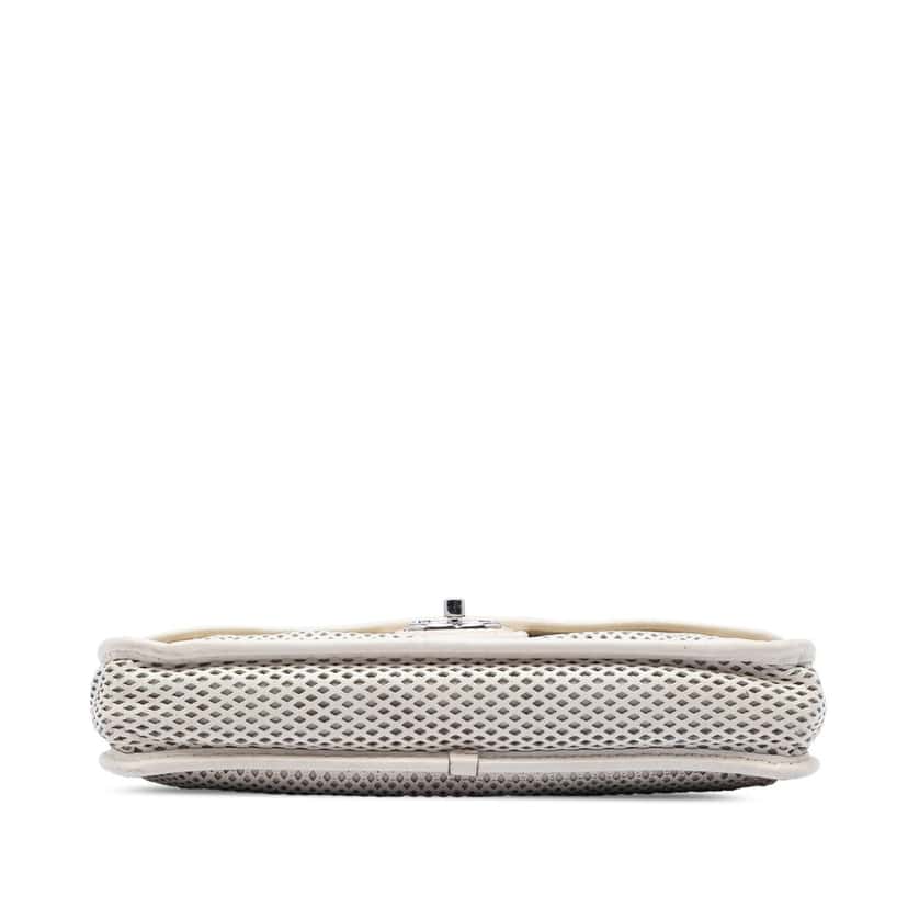 Chanel Medium Perforated Calfskin Up In The Air Flap White Leather Very good condition - Inside View