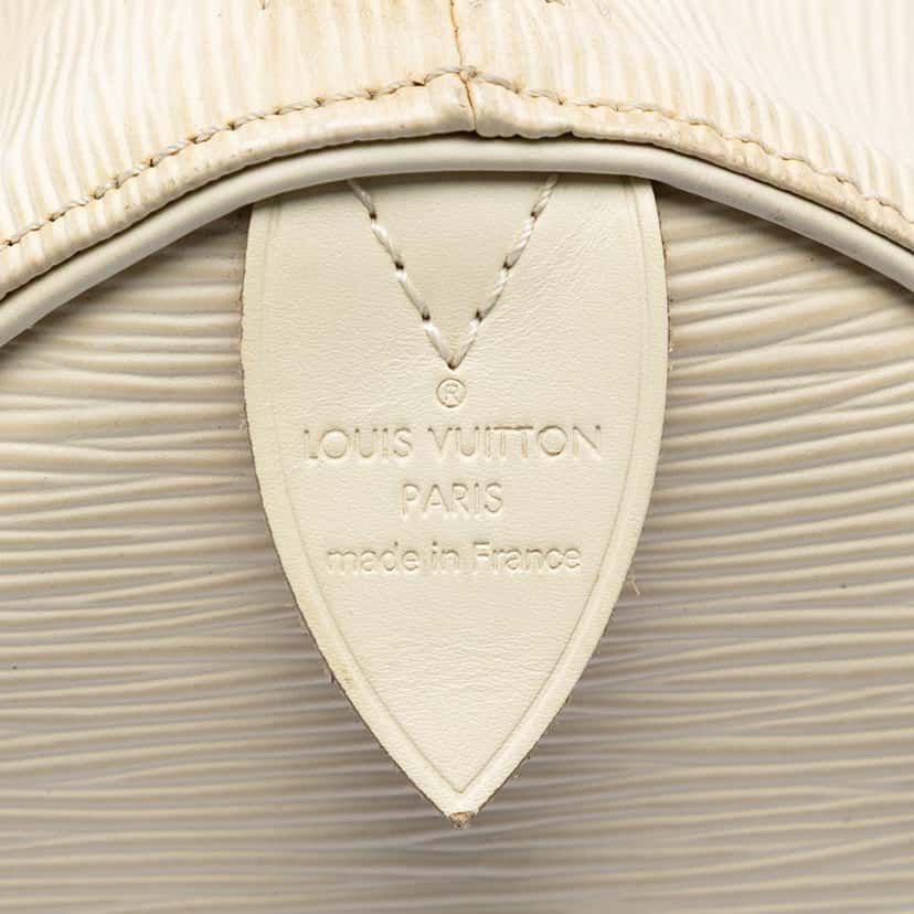 Louis Vuitton Epi Speedy 35 White Leather Very good condition - Box View