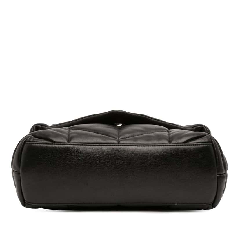 Saint Laurent Small Matelasse Lambskin Monogram Loulou Puffer Shoulder Bag Black Leather Very good condition - Inside View
