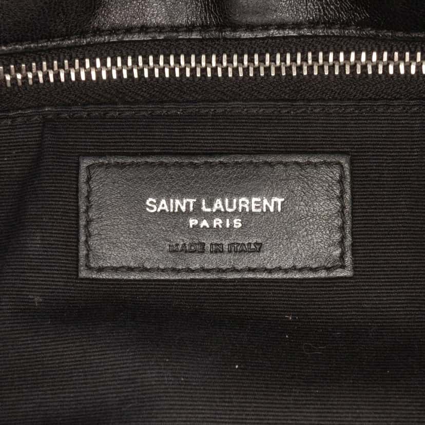 Saint Laurent Small Matelasse Lambskin Monogram Loulou Puffer Shoulder Bag Black Leather Very good condition - Box View