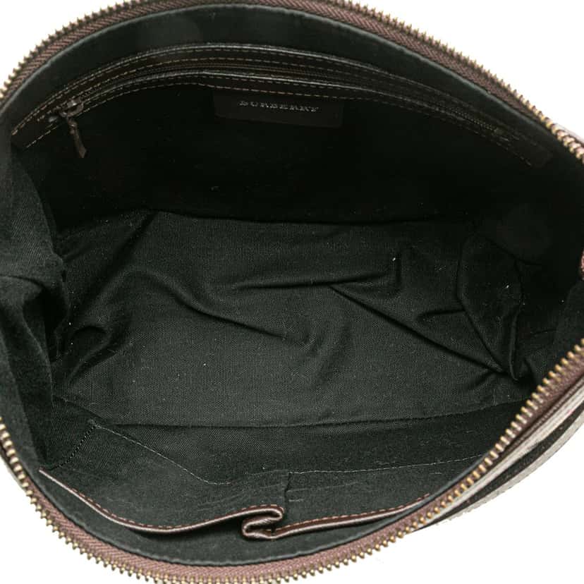 Burberry Nova Check Canvas Shoulder Bag Beige Very good condition - Model View